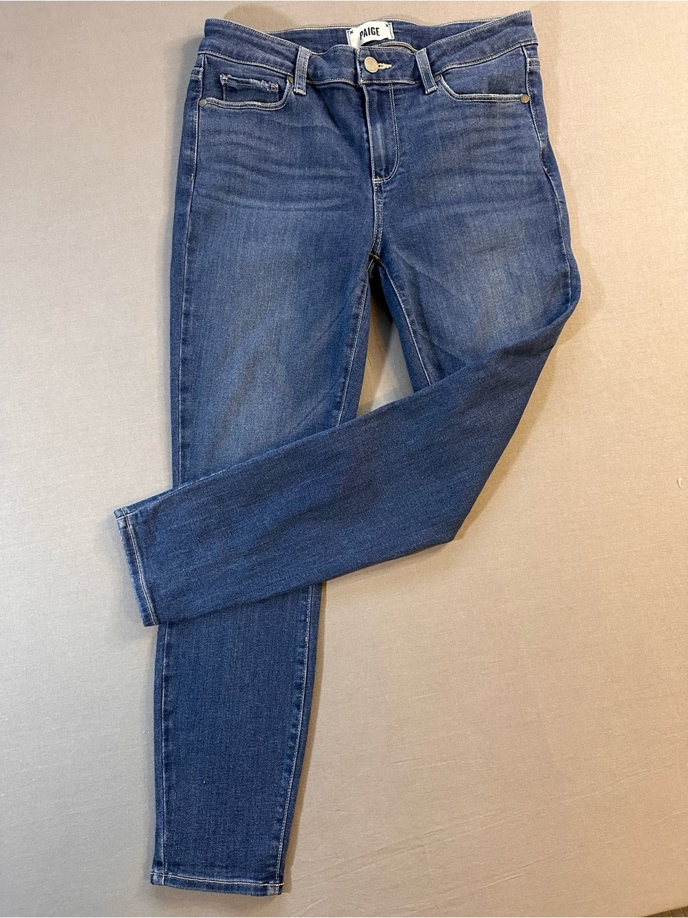 PAIGE Verdugo crop Women's Dark Blue‎ Skinny Jeans